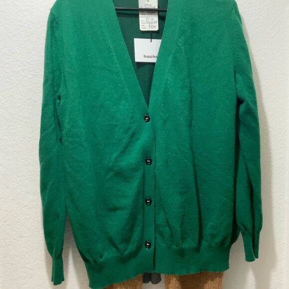 NWT HACHE 100% Virgin Wool  button Front layers Cardigan 46  $770 Italy - Picture 3 of 12